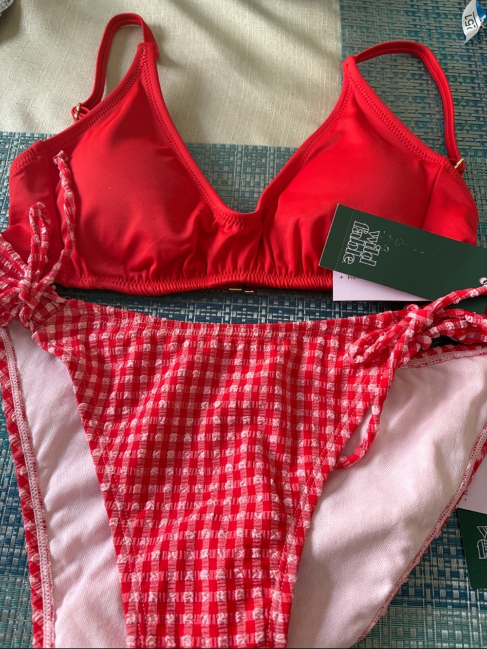 wild fable Red Two-Piece Bikini Set